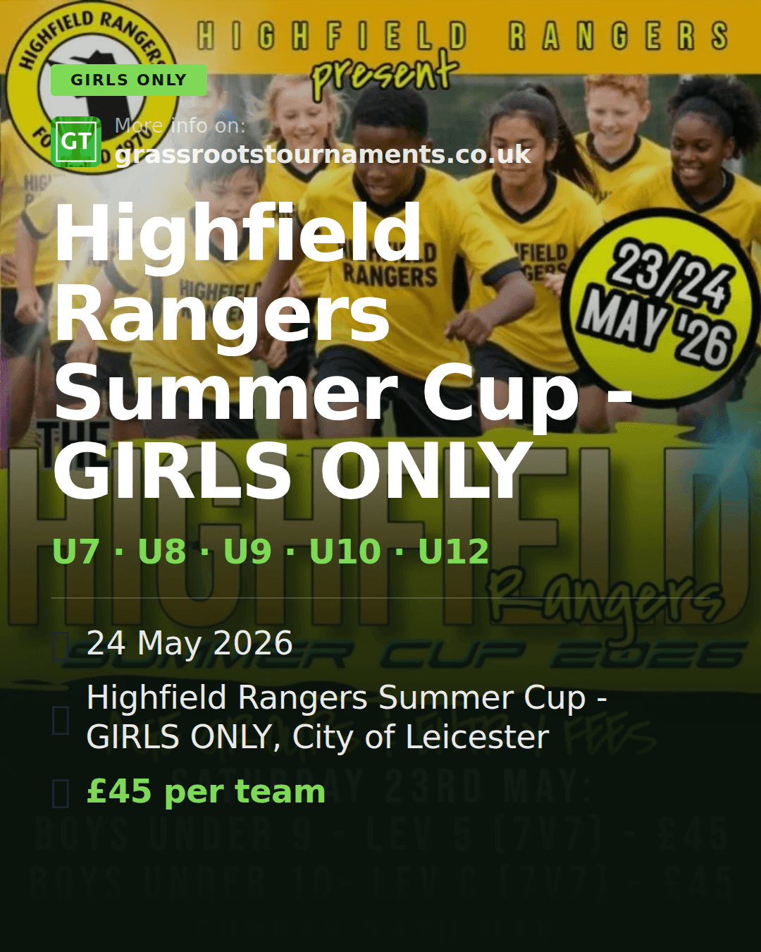 Highfield Rangers Summer Cup - GIRLS ONLY — social preview