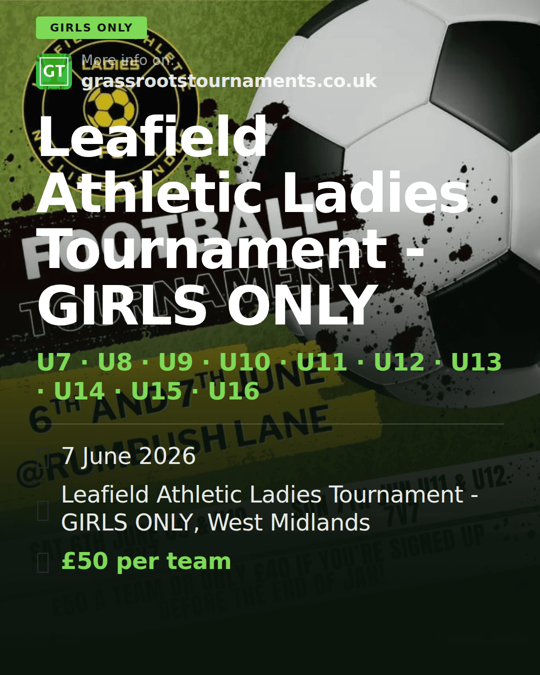 Leafield Athletic Ladies Tournament - GIRLS ONLY — social preview