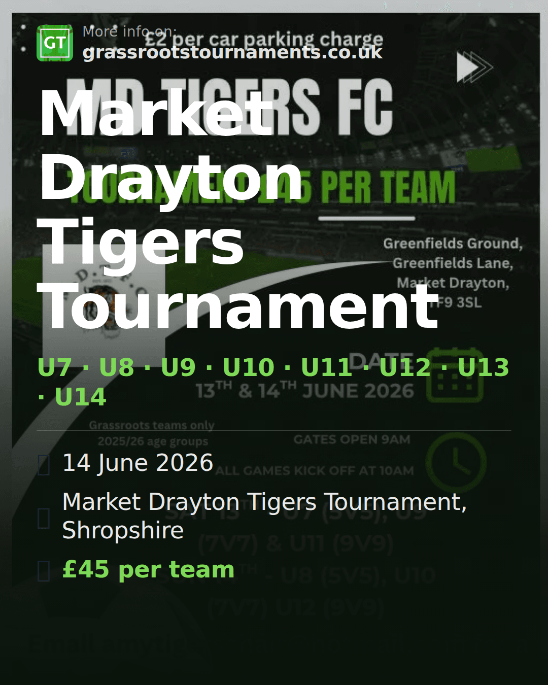 Market Drayton Tigers Tournament — social preview