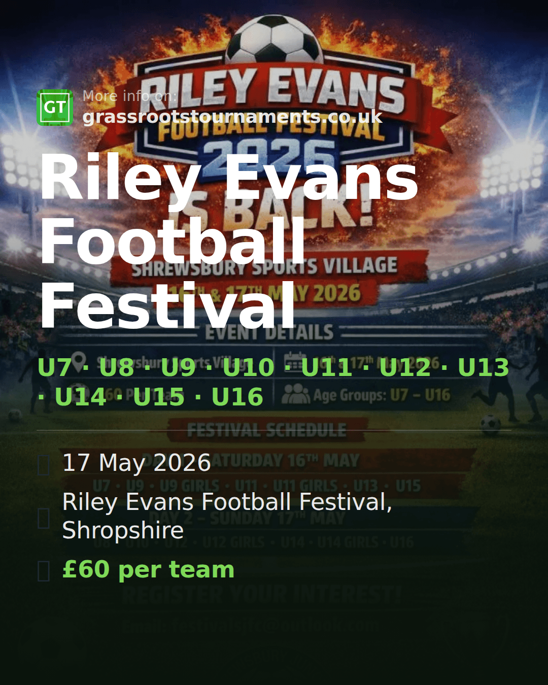 Riley Evans Football Festival — social preview
